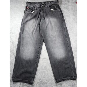 VINTAGE Southpole Red Tab Jeans Mens 38x30 (Fits 34x29) Gray Faded  Baggy Y2K
